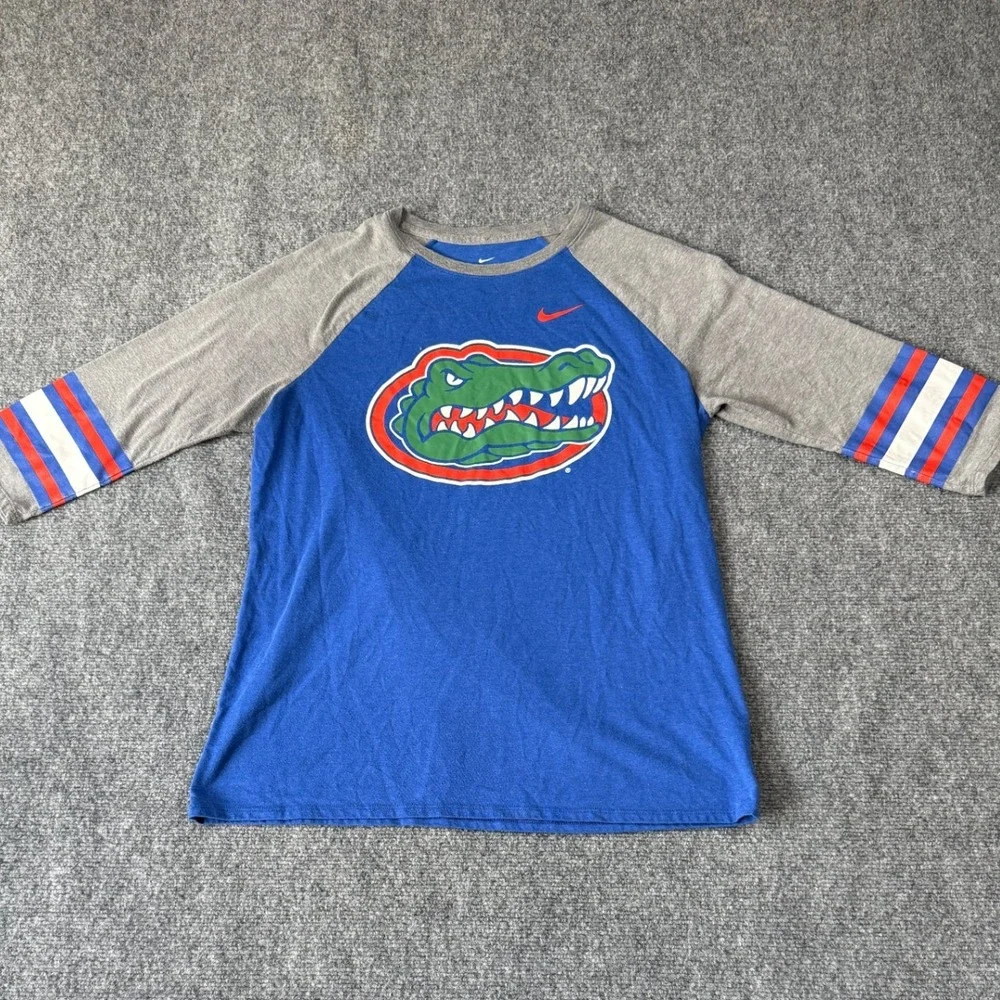 Nike The‎ Nike Tee Florida Gators T-Shirt Gray Blue Baseball Large